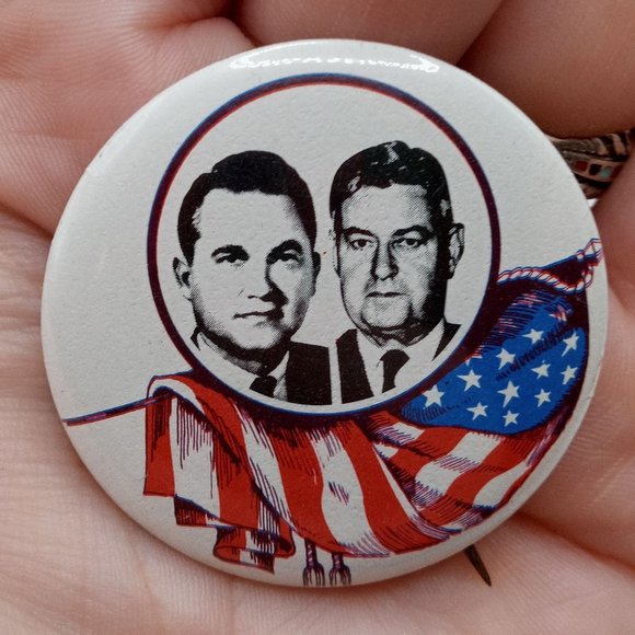 George Wallace Pin Pinback Button Brooch 1970s Presidential Political Democratic - Picture 8 of 9